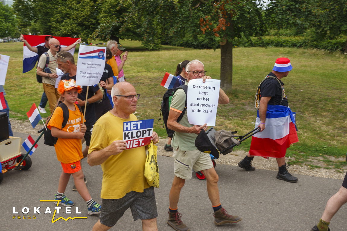 Demonstratie Nationaal Protest in Centrum