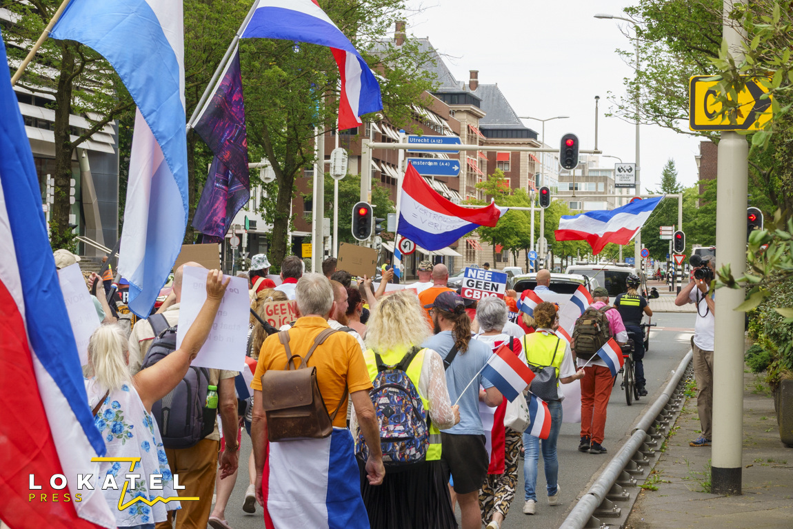Demonstratie Nationaal Protest in Centrum