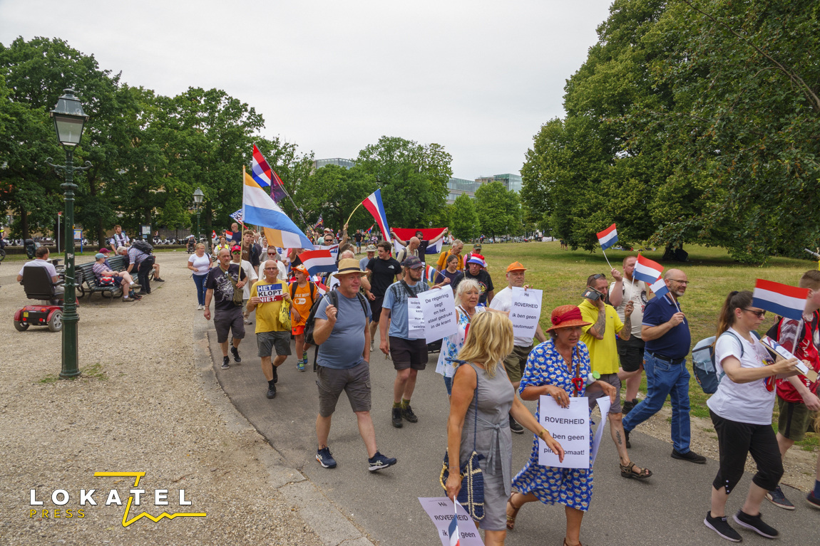 Demonstratie Nationaal Protest in Centrum