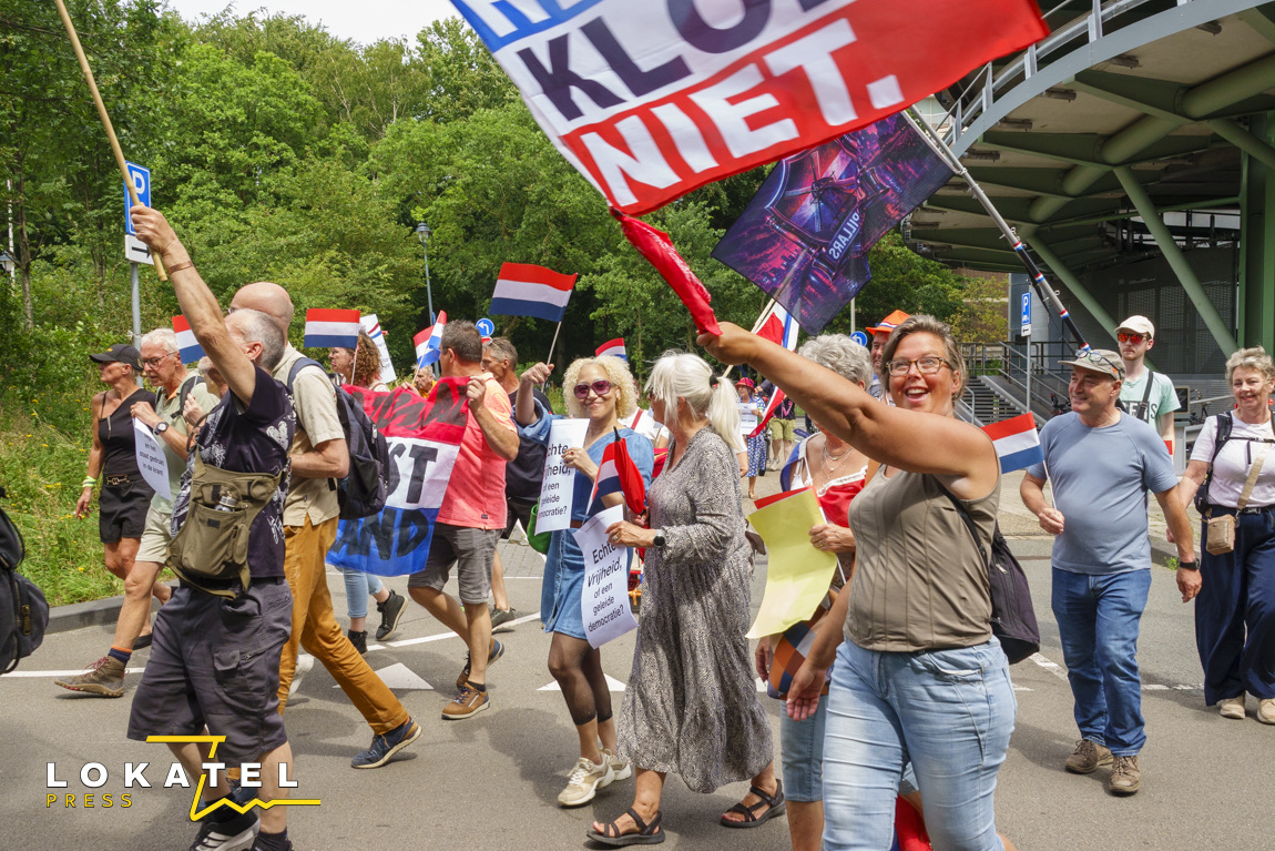 Demonstratie Nationaal Protest in Centrum