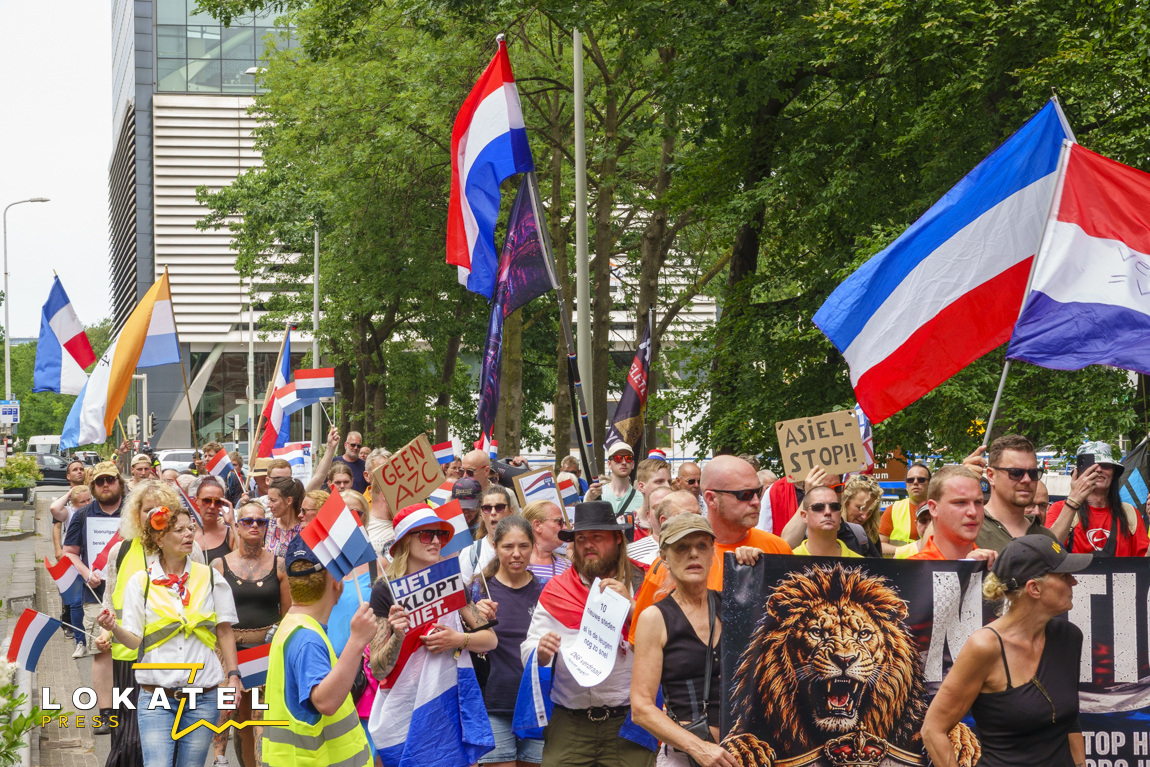 Demonstratie Nationaal Protest in Centrum