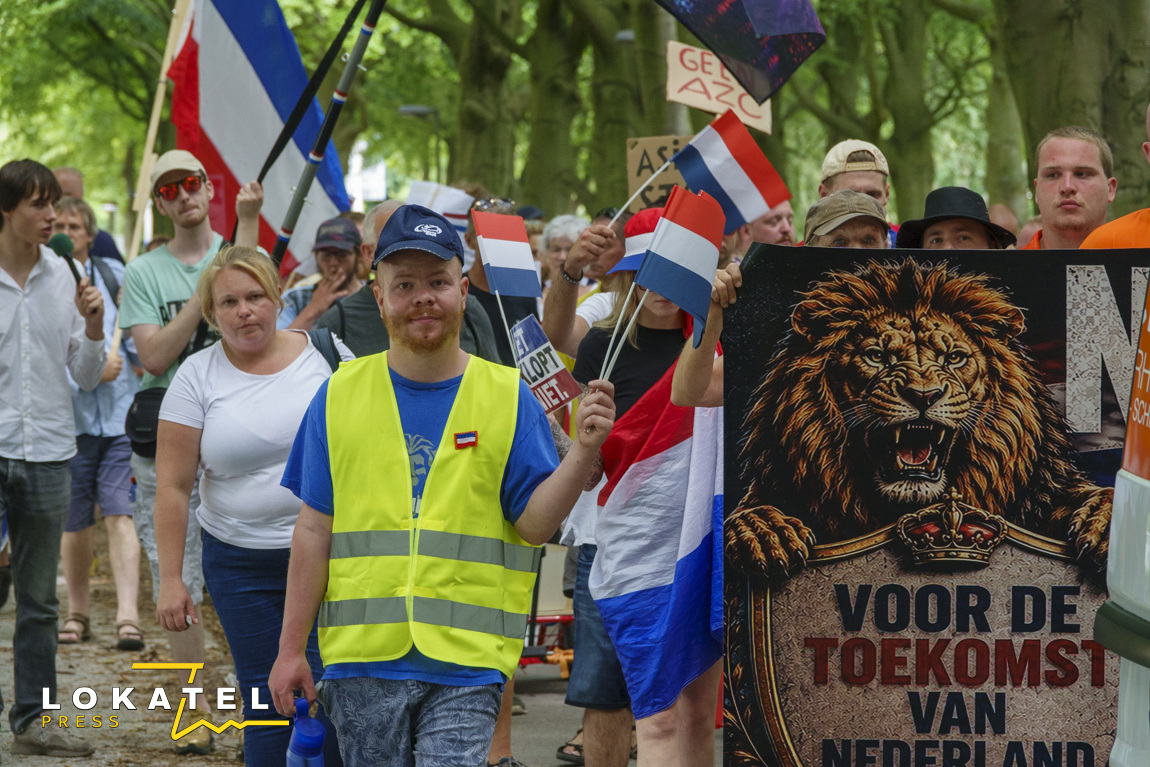 Demonstratie Nationaal Protest in Centrum