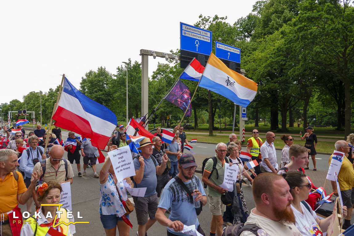 Demonstratie Nationaal Protest in Centrum
