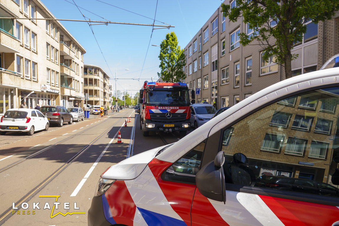 Portiek ontruimd na woningbrand in Centrum